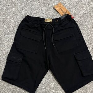 Men's Black Cargo Shorts